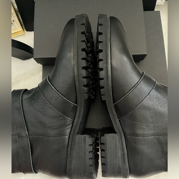 SPLENDID Black Karyln LL2312 Moto Motorcycle Leather Sherpa lined fold down 10 - Picture 8 of 16